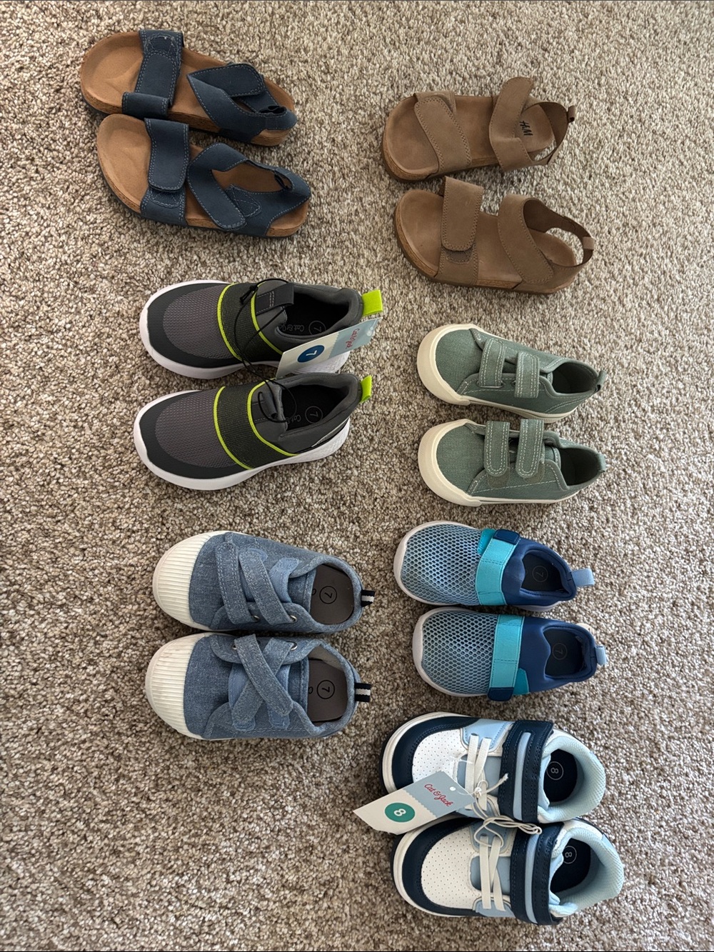 Cat & Jack NEW Bundle of boys shoes size 7 and 8